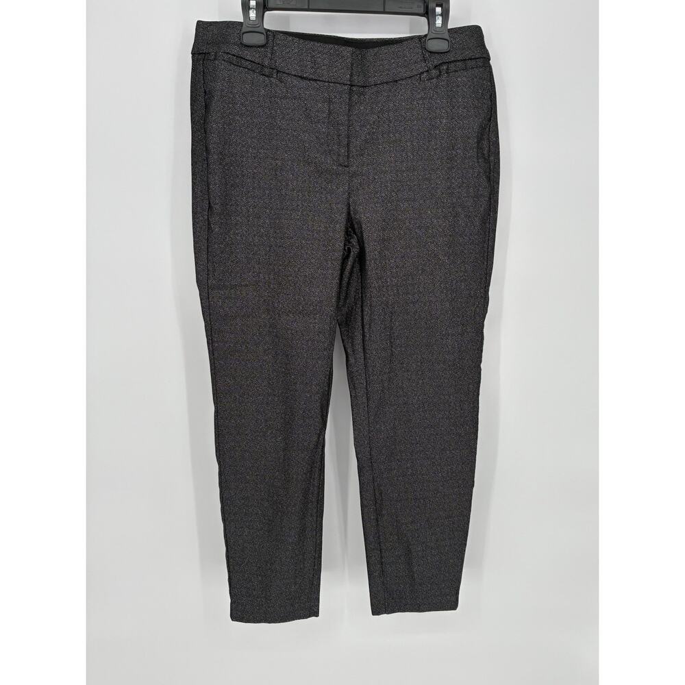 Lane Bryant Allie Shimmer Slim Pants Metallic Charcoal Career Evening Plus 16 - Picture 2 of 7